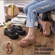 V258 - A1 Imported jelly sandals with trendy wedges