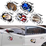 New American Eagle Car Sticker Shell Hedgehog Car Sticker American Eagle Tear Animal Lion Scratch St
