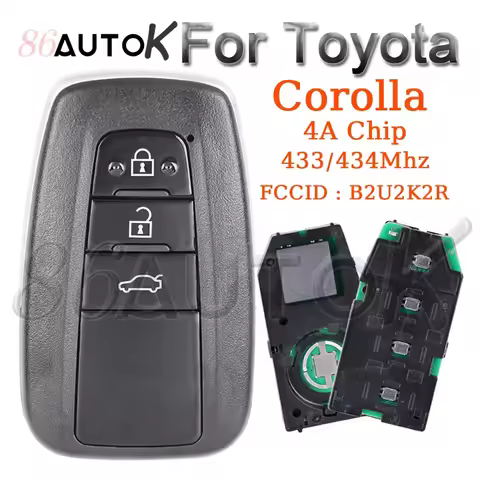 Smart Remote Key for Toyota Corolla Cross 2018+ B2U2K2R 433/434MHz 4A Chip 8990H-02050 HITAG AES NCF