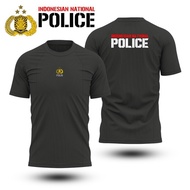 Baju Kaos Dalam Pdl Polisi Polri Brimob Bahan Drifit Hitam Premium