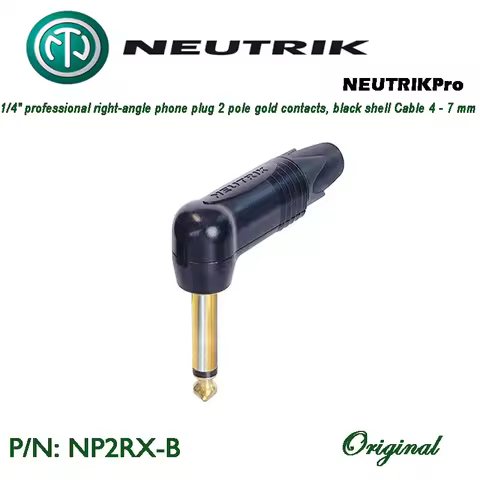 Switzerland NEUTRIK NP2RX-B PLUG Mono Professional 2 Pole 6.35mm 6.5mm Jack Plug Neutrik 6.35mm jack