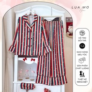[NEW SALE] Lady's Pajama Vest Form Christmas De Luxe Pattern High Quality Latin Silk Fabric - Aprico