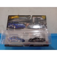 Hotwheels premium 2 pack 94 Nissan primera Nissan r390 gti