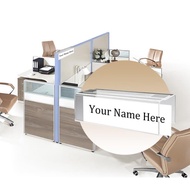 sign tanda nama akrilik meja kantor kubikel bilik meja kerja kantor