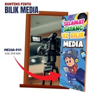 Bunting Pintu Bilik Media | saiz 2x5 kaki