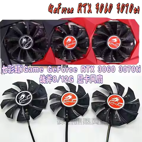 New Cooling Fan ColorfUl RTX3060 RTX3070 RTX3080 RTX3090 Video Card