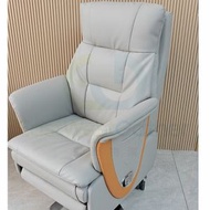 包送貨-電腦椅 梳化椅 烟灰色 電動+生態真皮+通風(夏天必備) 老闆椅 辦公椅 電競椅 可躺扶手椅 家用舒適久坐書房