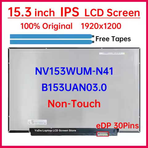 15.3" Laptop LCD Screen NV153WUM-N41 B153UAN03.0 For Lenovo IdeaPad Slim 3 15AHP10 15IRH10 15IRH10R 