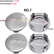 Xuming 4ชิ้น/เซ็ต57มม. 58มม. 62มม. 63มม. ป้ายรถยนต์ป้ายฝาปิดกลางดุมล้อฝาเกลียวฝาครอบขอบล้อเหมาะสำหรับ Toyota Avanza Innova Revo ประมาณการ Corolla Camry Yaris Altis Vios Wigo