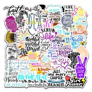 50Pcs English Letters Inspirational Quotes Motto Sticker For Children On The Laptop Fridge Phone Ska