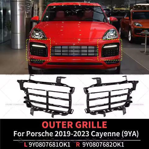 For 2019-2023 Porsche Cayenne 9YA Front Bumper Grille Decorative Outer Grille OEM 9Y0807681OK1 9Y080