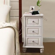床頭櫃實木特價小型簡約超窄夾縫櫃5-15cm寬可充電三抽床邊小櫃子