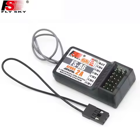 Flysky FS A6 4.0-6.5V 2.4G 6CH AFHDS 2A GFSK Receiver Compatible With GT2E GT5 I6 I6X I6S I10 For RC