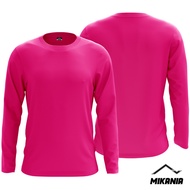 Pink Microfiber Plain Jersey Tshirt Long Sleeve | Jersi Tshirt Microfiber Kosong Merah Jambu Lengan 