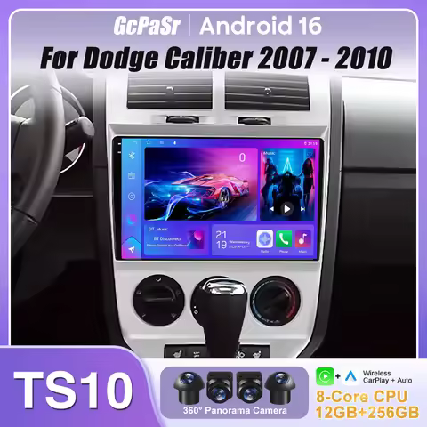 Android 16 For Dodge Caliber 2007 - 2010 Car Radio Navigation GPS Carplay Stereo Android Auto Screen