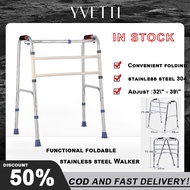 Adult Walker Multi-functional foldable stainless steel Walking Aid aids Crutches Canes Toilet Armrest Walker for Elderly Adult Heavy Duty Stainless Steel Adjustable Lightweight Multifunctional Toilet Armrest Adult Walker