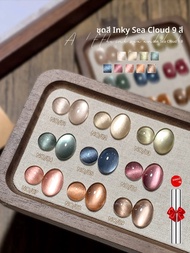 8g Glitter Cat Eye Gel เล็บชุดแม่เหล็ก Galaxy สําหรับ Holographic Cat Eye Salon Gel เล็บและเล็บ DIY