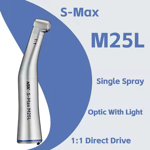 NSK Ti-MAX M25L low speed against contra angle handpiece contrangolo dentista Led blue ring contraan