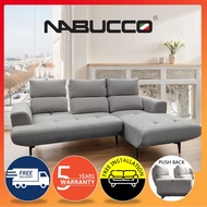 Nabucco Novinton Push Back L Shape Sofa[Multiple Material Can Choose][Delivery West Malaysia Only]