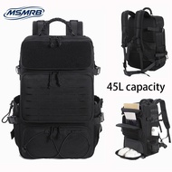 45L Tactical Backpack Waterproof Durable Camping Travel BagPack with Shoe Compartment beg 战术背包