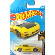 Hotwheels Hotwheels MAZDA RX7 Sports Car Racing Rare Yellow MAZDA RX-7/16