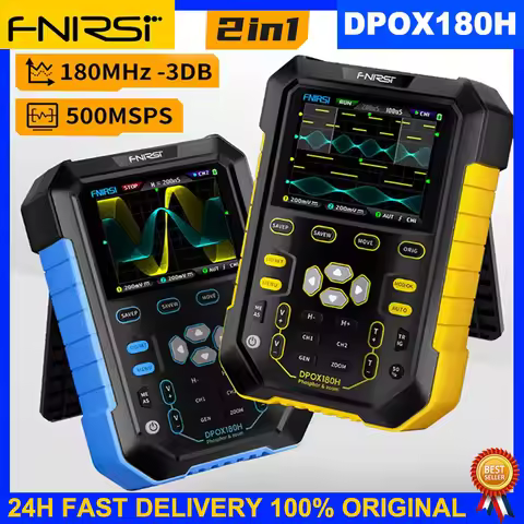 FNIRSI DPOX180H Dual Channel Handheld Digital Oscilloscope 180MHz-3DB 2 In 1 Function Signal Generat