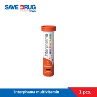 Interpharma Multivitamin Orange 20s - วิตามินรวมแบบเม็ดฟู่ 1 หลอด บรรจุ 20 เม็ด