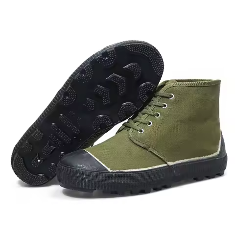 Jiefang Shoes Men Women Farmland Labor Protection Rubber Shoes Wear-Resistant Training Shoes Outdoor