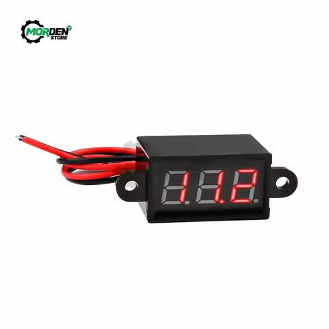 FS028 Waterproof Digital Voltmeter DC3-30V Voltage Tester 0.28-inch LED 3-digit Tube Two-wire Meter 