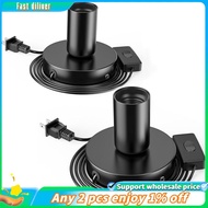 In stock-2Pcs Polished Metal Desktop/Hanging Light Bulb Socket E26/E27 Lamp Base, Screw Light Bulb E