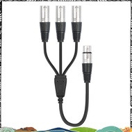 XLR Female to 3 Male Y Splitter Cable Xlr Y Splitter Cable for Mixer Microphone