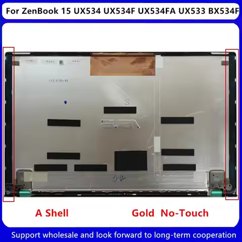 98% New For Kailxuling ZenBook 15 UX534 UX534F UX534FA UX533 BX534F LCD Back Cover A Shell Gold NO-T