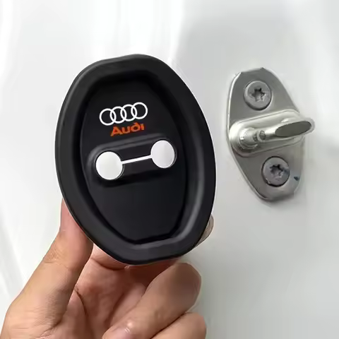 2/4PCS Silicone Car Audi Badge Door Lock Cover Sticker For Audi A1 A2 A3 A4 A5 A6 A7 A8 Q1 Q2 Q3 Q4 