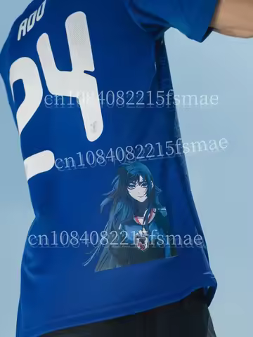 Japan Anime Soccer Jersey Ado 24 Cosplay Football Shirt Men Sportswear Short Sleeve Training Uniform