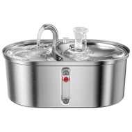 3.2L Pet Automatic Water Fountain Stainless Steel Cat Water Dispenser with Filter Dog Water Feeder D