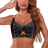 Women's Sexy Lace Push Up Bra Wireless Side Widened Underwear Anti-sagging Thin Cup Traceless Brasie