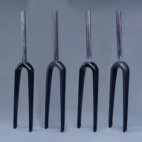 Gravel Fork 700C*55C Bike Forks Road Bicycle Fork Carbon Fiber Rigid Fork QR 9*100mm Disc Brake 160m