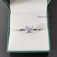 Real Moissanite Cushion Cut Diamond Women Ring 1.0ct S925 Silver Engagement Women Ring