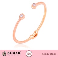 Cincin Emas Wanita Varian Batu Putih Gold 10K Semar Nusantara