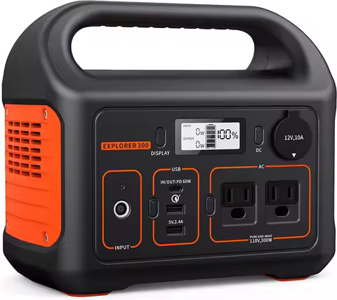 Jackery Portable Power Station Explorer 300, 293Wh Backup Battery, Solar Generator (Solar Panel Not 
