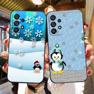 Cute Cartoon Penguin Snow Soft Black Silicon TPU Cell Phone Case For  Samsung Galaxy A23 A20 A14 A13 A12 A11 A10 A9 A8 A7 A6 A5 A05 A04 A03 F12 M12 S E Star Plus 5G