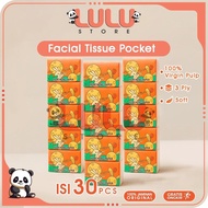 30 Pcs Pack - Mini Pocket Tissue 7 Sheets 3 Ply - Facial Tissue Mini Pocket Tissue/ Pocket Tissue/