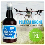 Botol 500ml MIRACLE UNION G-Planter Pelekat Penyerak Penembus & Pengawal Serakan Untuk Semburan Dron