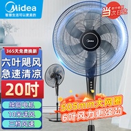 美的（Midea）电风扇落地扇家用6叶20英寸强力办公室远距强风轻音节能工厂车间商用大风扇 FS45-22N