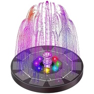 LED Solar Fountain Pump with 6 Nozzles for Garden for Bird Bath Pond Aquarium Outdoor Patio Water Cy