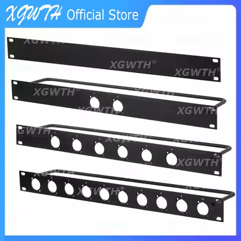 1U 2U Rack Patch Panel 12 16 24 32 Way Channel Flight Case Mount for XLR Connecctor Male Female Spea