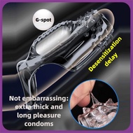 Delay Condom Finger Sleeve Vibrating Ring with Thick Texture