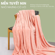 Chăn/Mền tuyết NIN House 100% Microfiber siêu mềm mịn màu hồng pastel Pink Light 2 size 1m3x2m 1m6x2