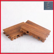 SG Wood Stand Long Wood Base for Amethyst Geode Wood Coaster Treasure Bowl Crystal Decoration
