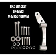 RXZ 4POT CALIPER BRACKET 100MM FOR M3 M4 M5 STYLEMA HEL GP4 SMRT Caliper
